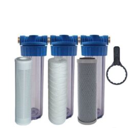 Station de filtration de l'eau 3 filtres transparente 20 pouces